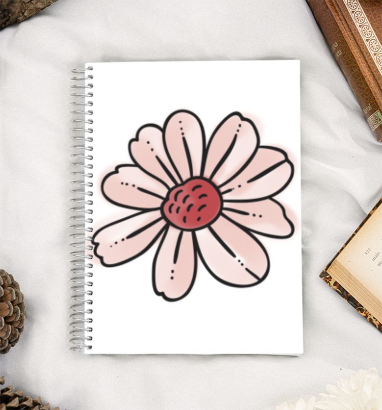 Cute Pink Flower A5 Notebook