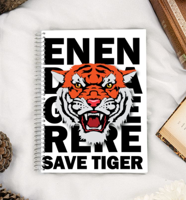 Tiger Graphic tee  A5 Notebook