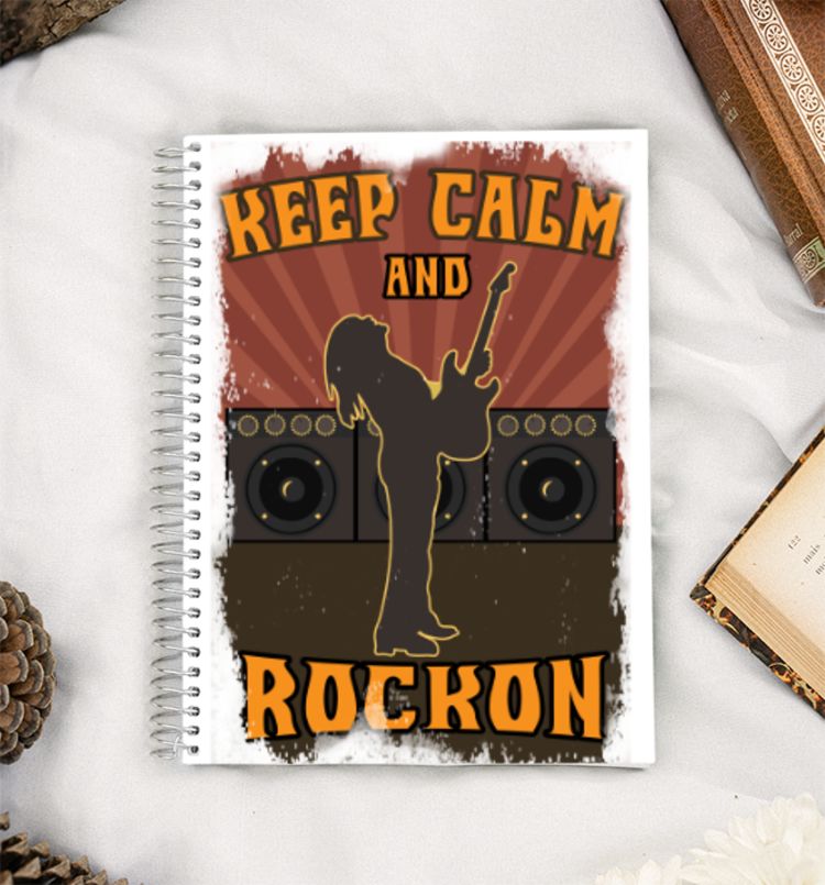 Keep Calm and Rock On A5 Notebook