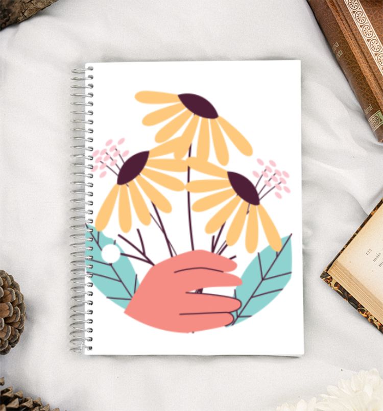 Flowers in hand A5 Notebook
