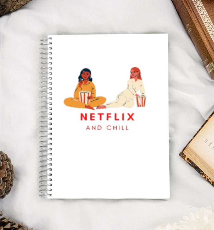 Netflix And Chill A5 Notebook