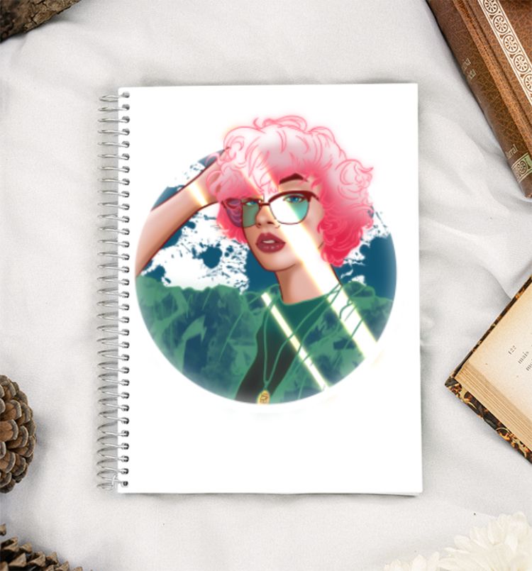 Pink Fleur A5 Notebook