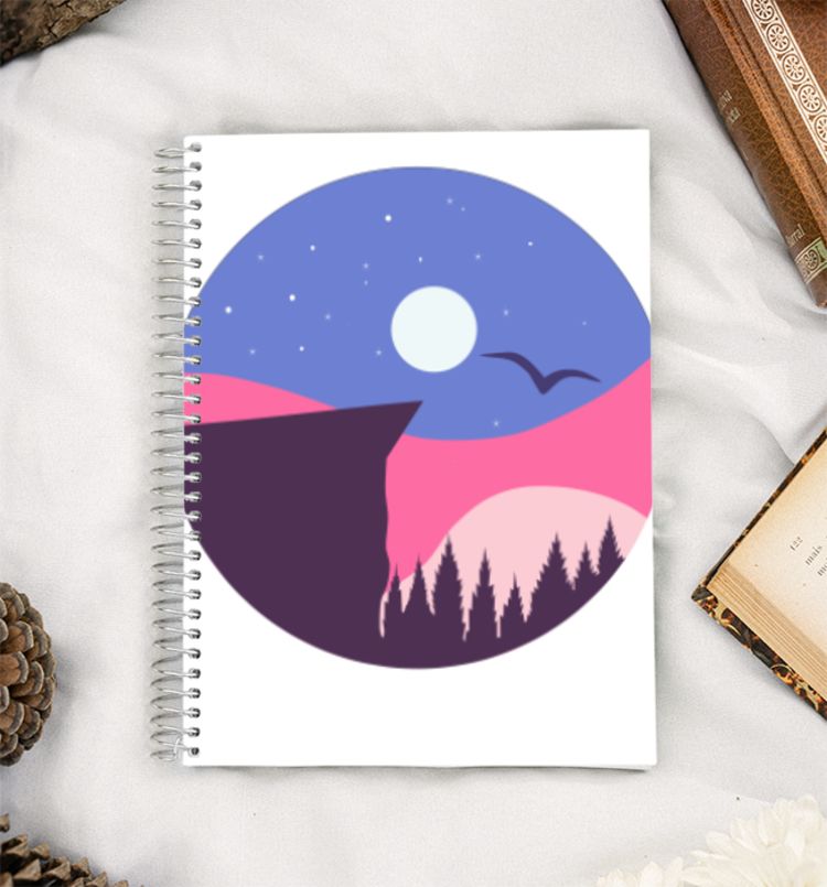 Abstract Colorful Mountains Minimalist Pattern A5 Notebook