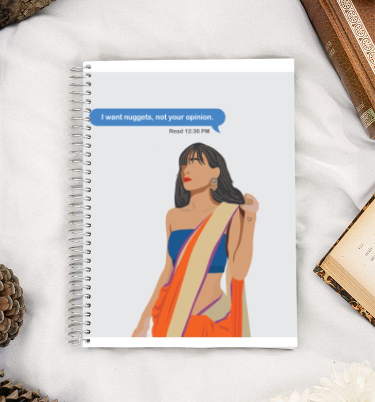 Woman in Saree A5 Notebook