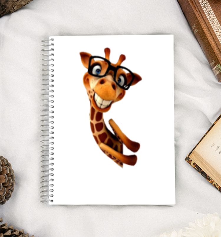 Cute Giraffe A5 Notebook