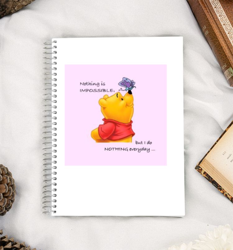 Lazy pooh  A5 Notebook