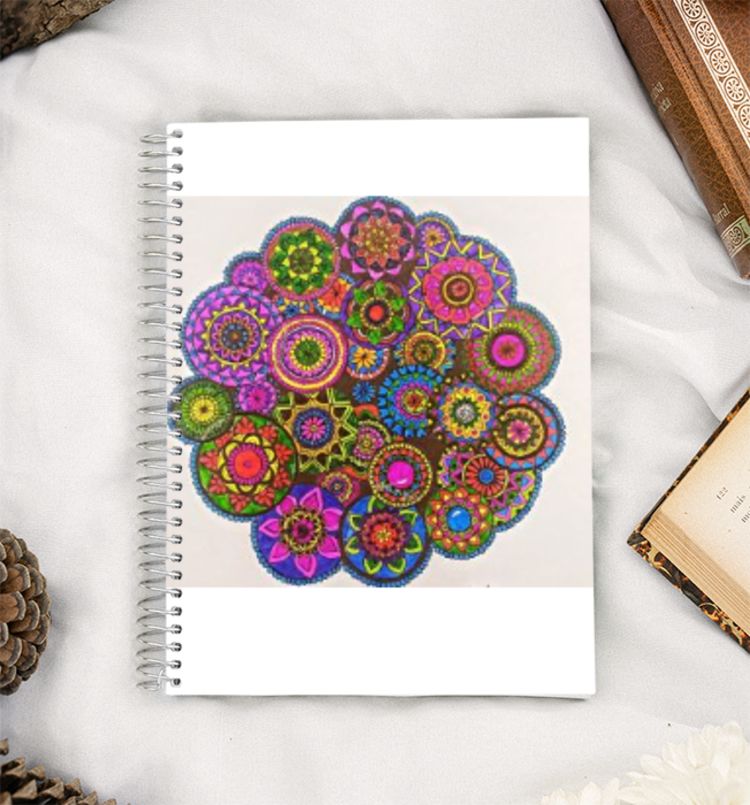 Multi Mandala A5 Notebook