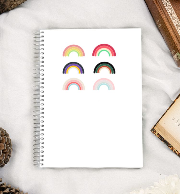 Rainbow six cool color palette A5 Notebook