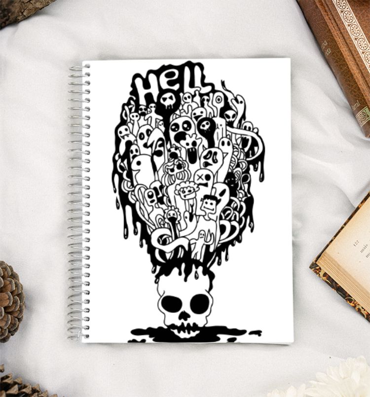 GOTH ED: SKULL DROP A5 Notebook