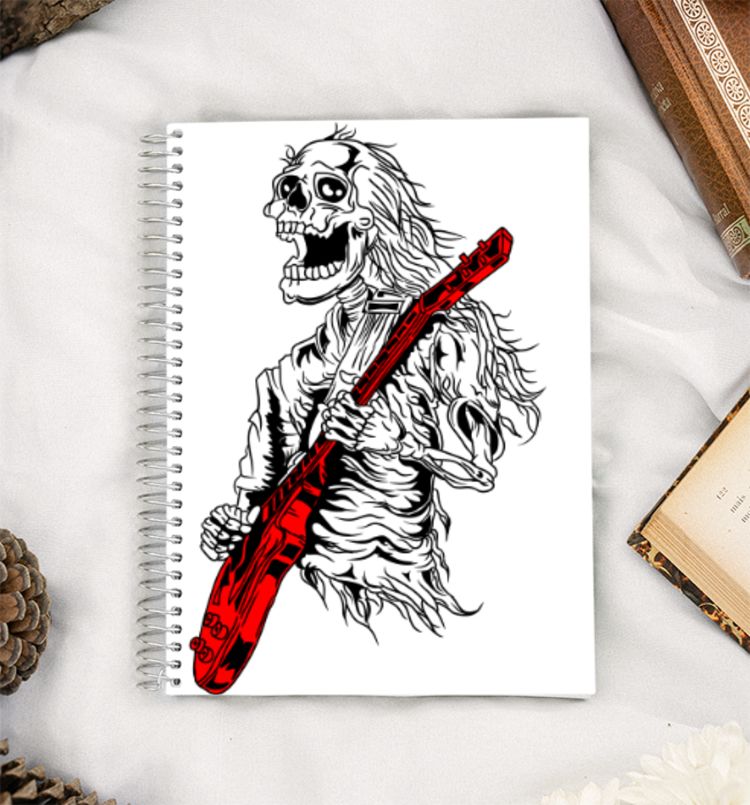 GOTH ED: METAL-HEAD SKULL A5 Notebook