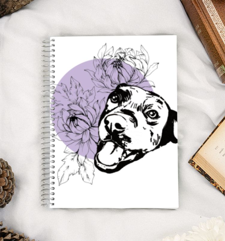 Aesthetic Doggo Lilac A5 Notebook