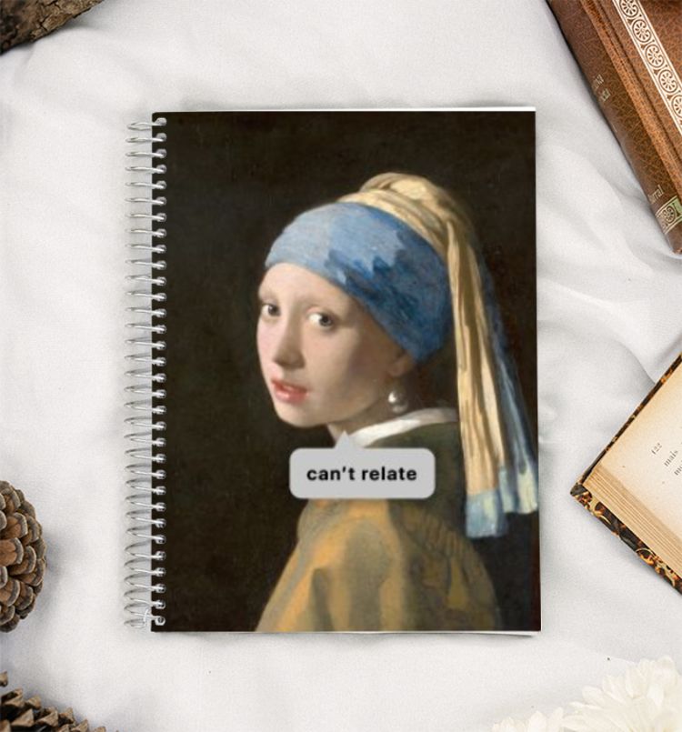 Girl with a Pearl Earring Pop Art Edit A5 Notebook