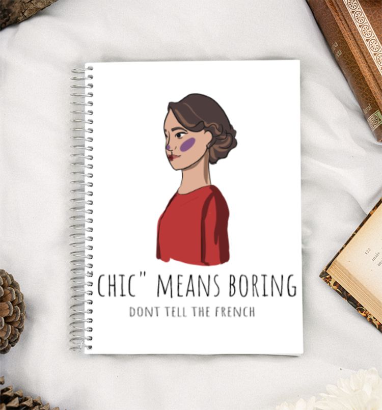 Fleabag -Phoebe Waller bridge Cartoon illustration A5 Notebook