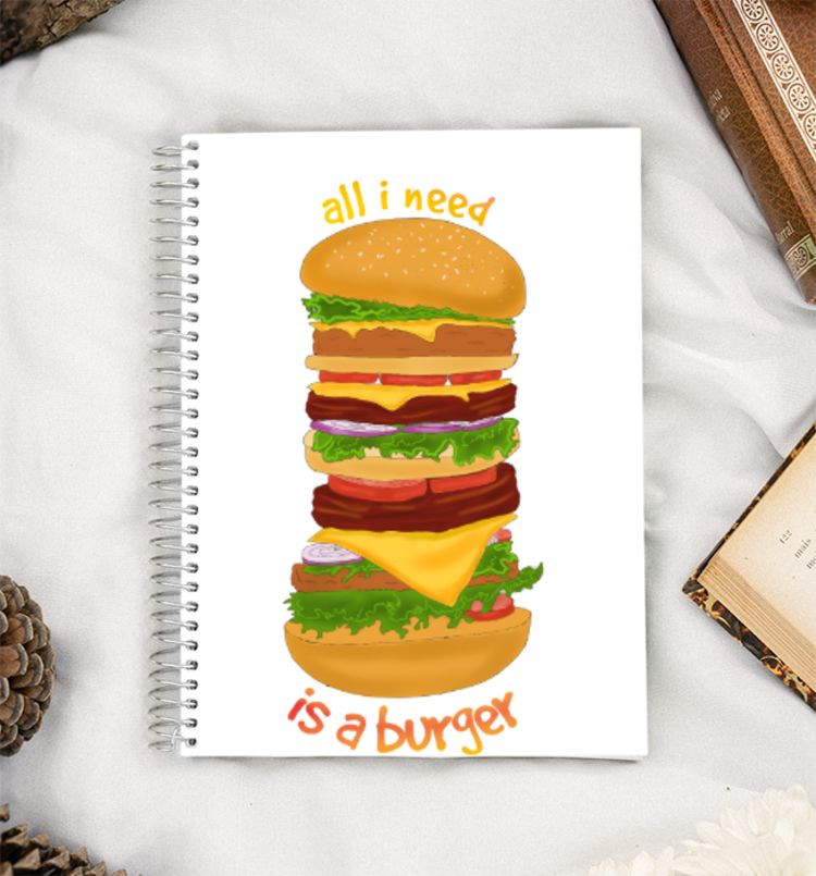 Burger design  A5 Notebook