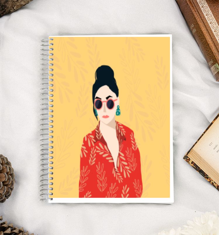 Girl in red A5 Notebook