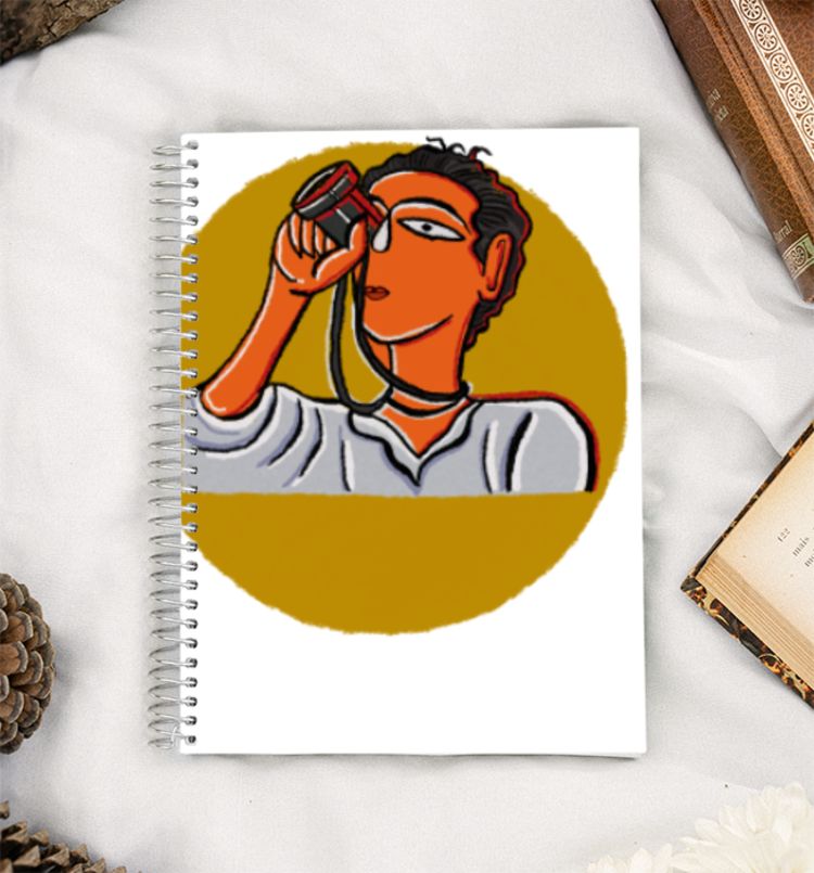 Camera man illustration A5 Notebook