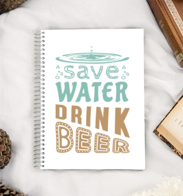 Save Water Drink Beer A5 Notebook