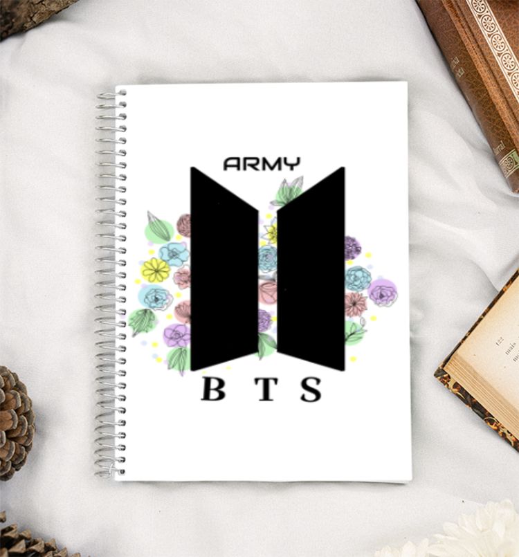 bts army tshirt A5 Notebook