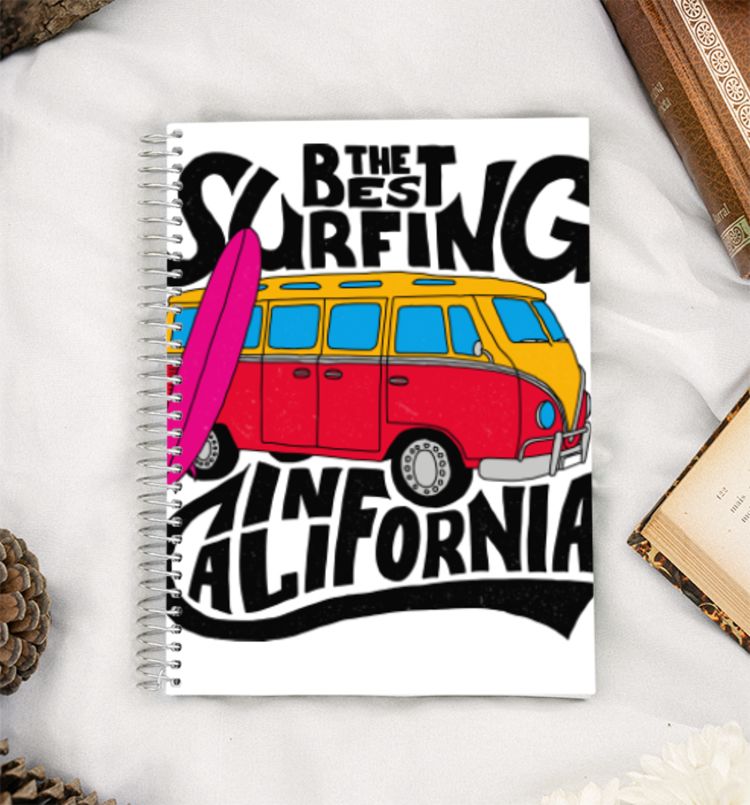 California Surfing Beach A5 Notebook