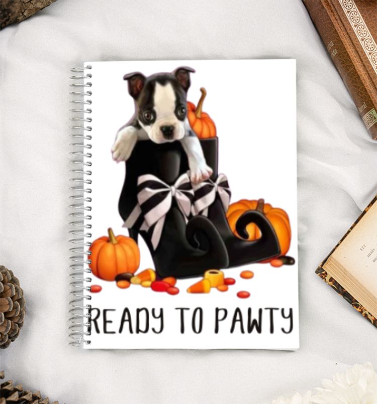 READY TO PAWTY FOR HALLOWEEN A5 Notebook