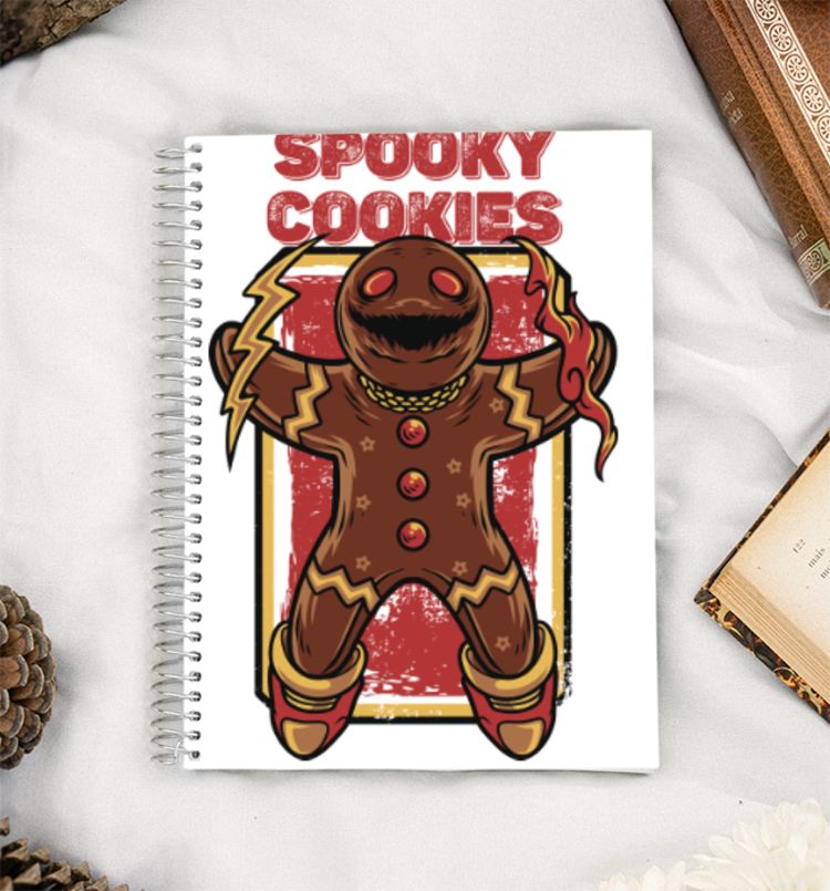 Spooky Halloween Cookies A5 Notebook