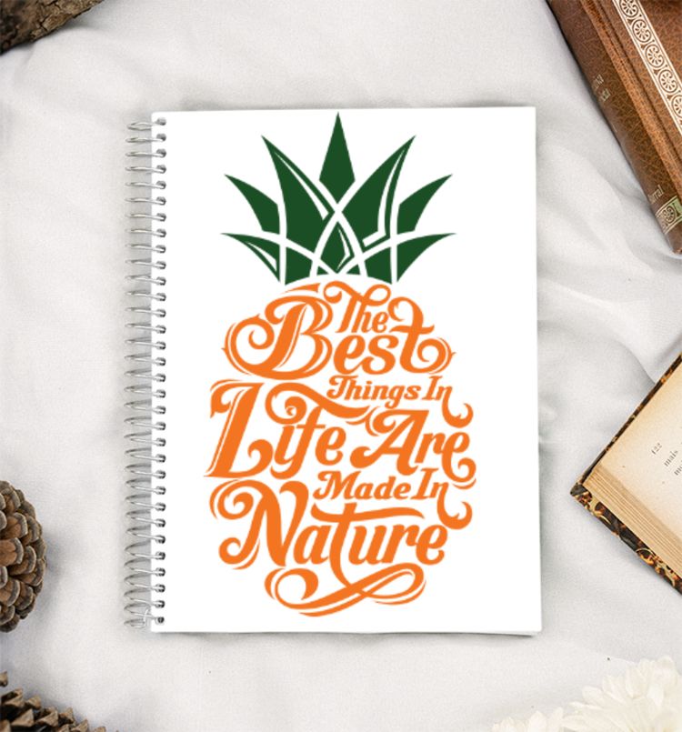 Pineapple Typography A5 Notebook