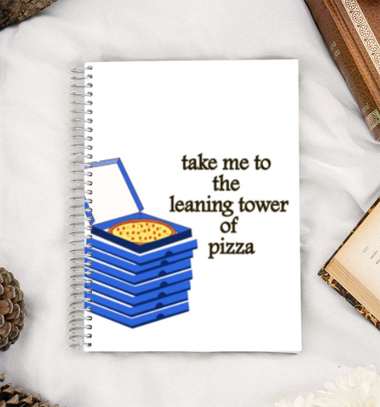 leaning tower of pizza A5 Notebook