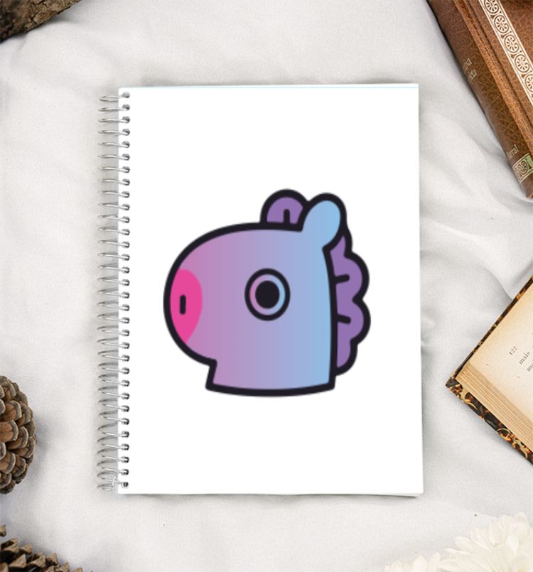 Mang | Bt21 | Gradient💜💜 A5 Notebook