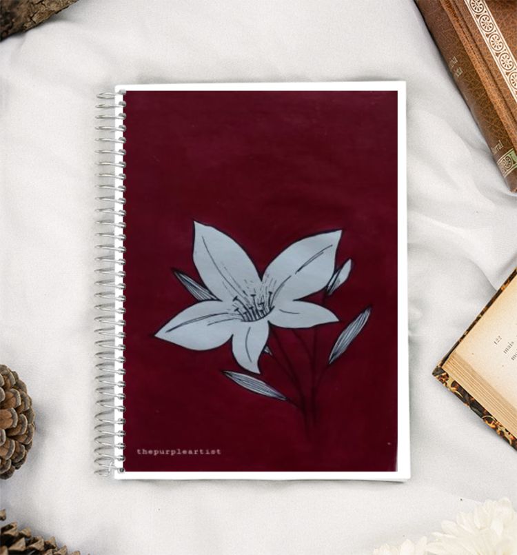 Red flower A5 Notebook