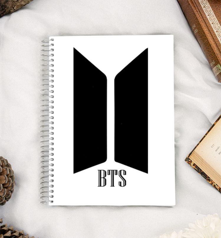 Bts logo | Black  |BTS 💜💜 A5 Notebook