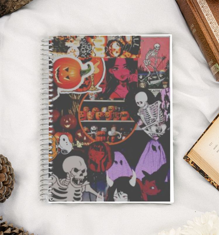 Retro Halloween tee A5 Notebook