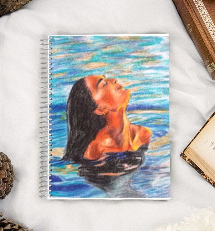 GIRL IN WATER A5 Notebook