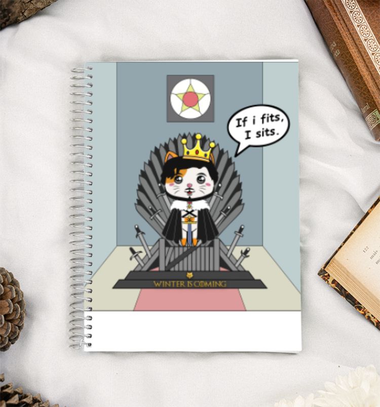 Funny cat meme A5 Notebook