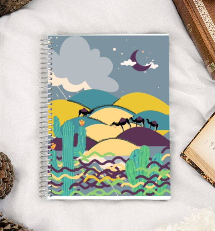 Desert modern art A5 Notebook