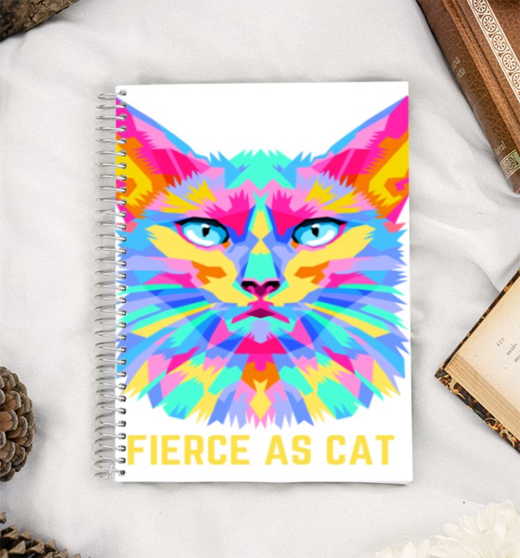 Fierce as cat A5 Notebook