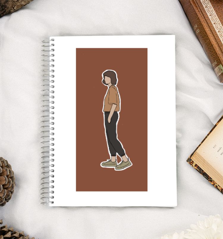 Woman Illustration A5 Notebook