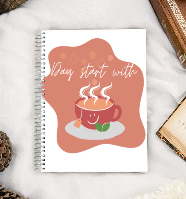 TEA Lover- Day Starts with tea A5 Notebook