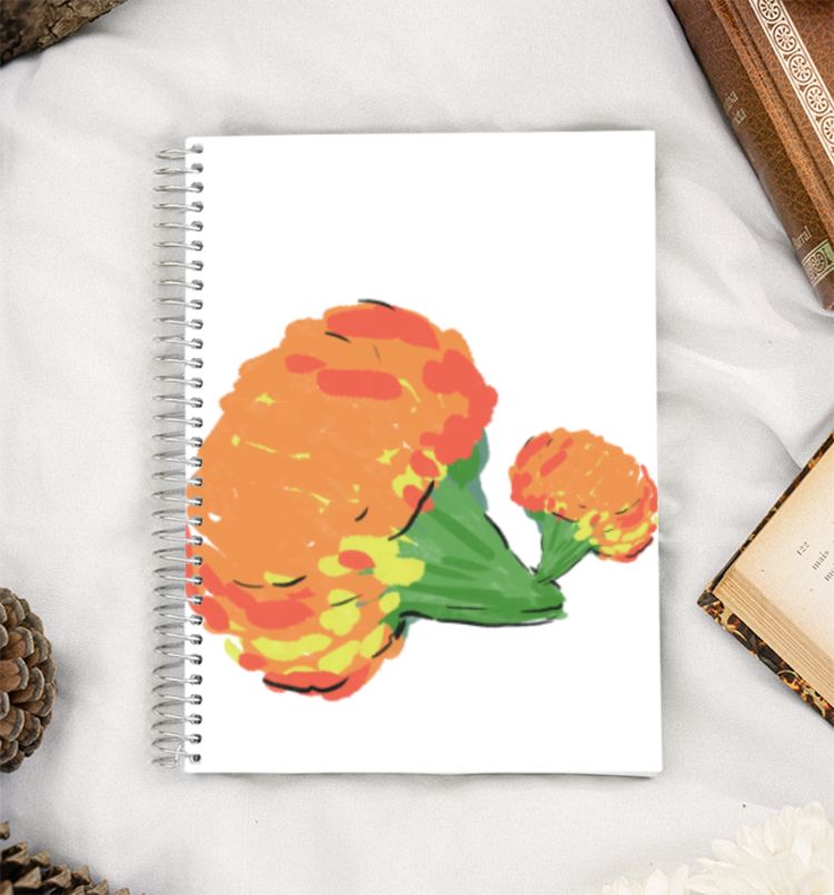 Zendu Marigold Flower A5 Notebook