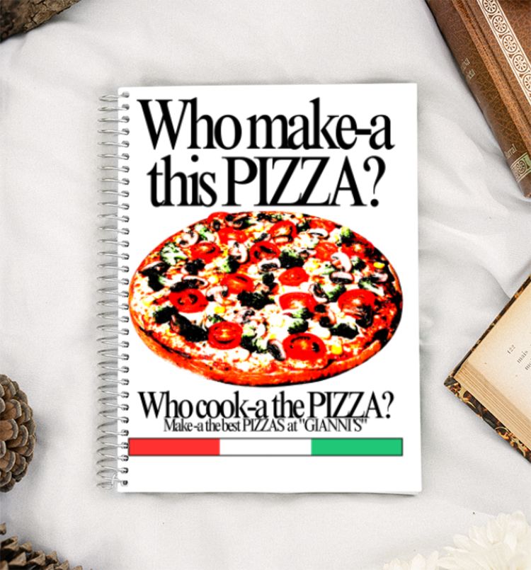 Who make-a this PIZZA? A5 Notebook