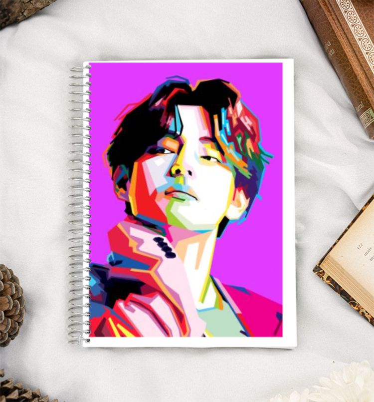 V (BTS) - Pop art A5 Notebook