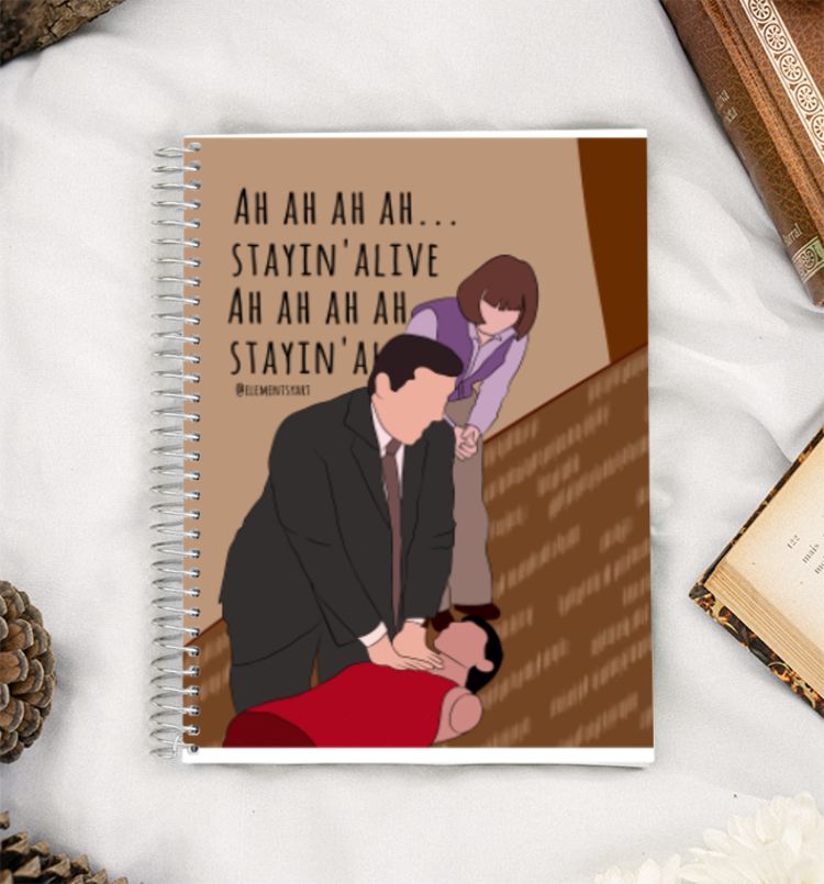 The office-Stayin alive CPR A5 Notebook