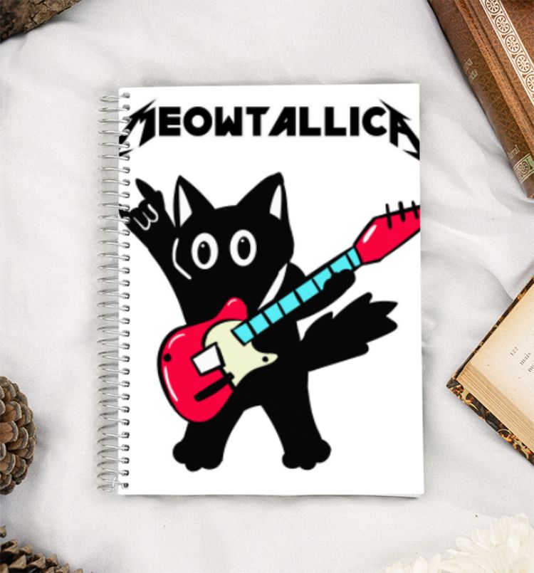 Meowttalica Rockstar Cat A5 Notebook