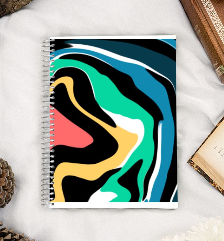 Vintage Abstract tshirt A5 Notebook