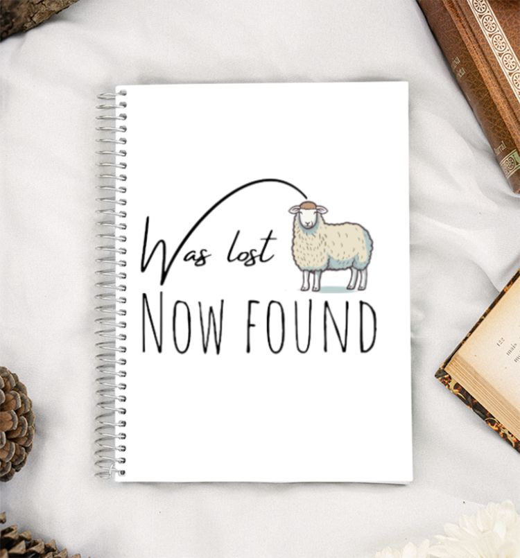 I was lost now I'm found lamb  A5 Notebook