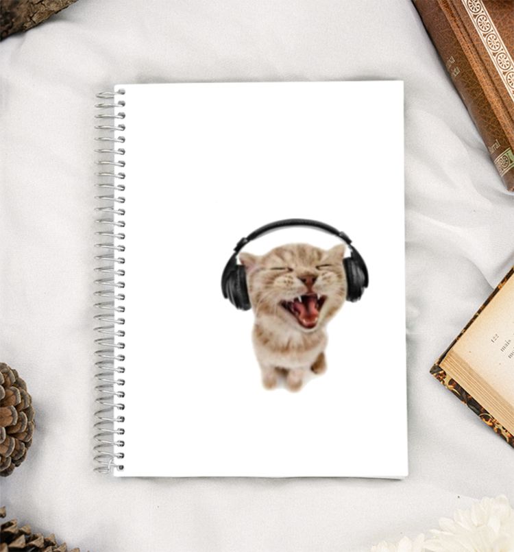 cat meme shower A5 Notebook