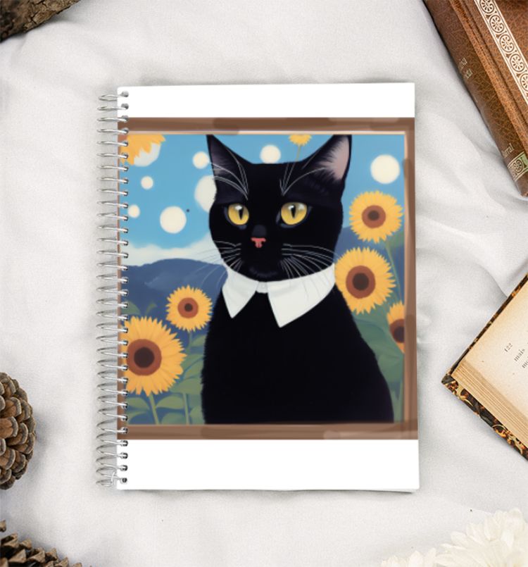 Van Gogh cat A5 Notebook