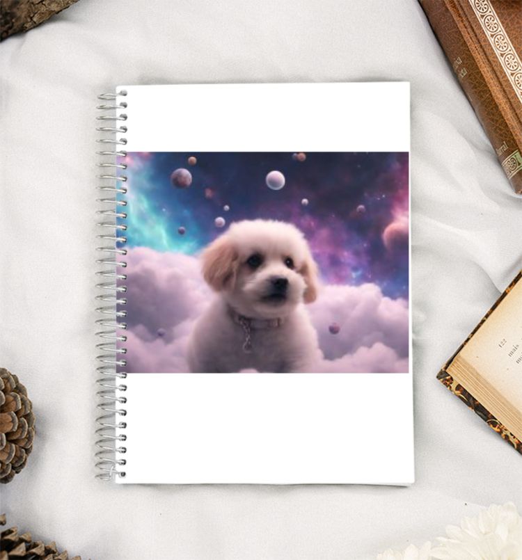 Doggy in space A5 Notebook