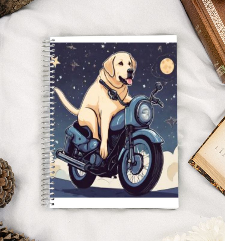 Labrador and Starry Night A5 Notebook