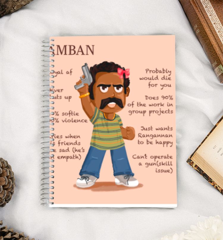 Amban Aavesham character tee  A5 Notebook