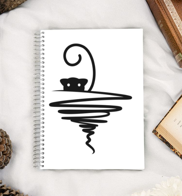 cute Popping black cat  A5 Notebook